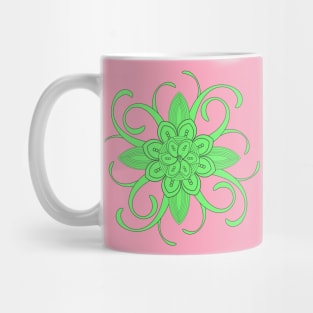 Abstract Doodle Flower Mug